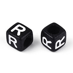 Initial Acrylic Horizontal Hole Beads&nbsp;X-OACR-ZX006-35R