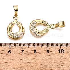 Brass Pendants with Cubic Zirconia&nbsp;KK-D536-13G