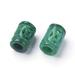 Natural Myanmar Jade/Burmese Jade Carved European Beads&nbsp;G-E418-28B