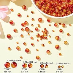 400Pcs 4 Styles Spray Painted Crackle Glass Beads&nbsp;CCG-YW0001-20A