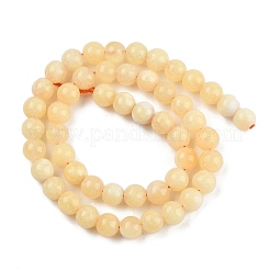 Natural Yellow Calcite Beads Strands&nbsp;G-C251-A01-8mm