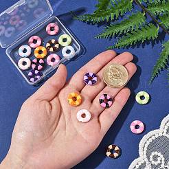 18Pcs 9 Colors Baking Paint Alloy Beads&nbsp;FIND-CJ0003-38