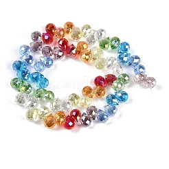 Electroplate Glass Beads Strands&nbsp;EGLA-B009-01B