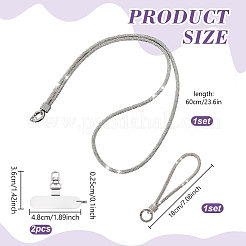 2Sets 2 Styles Alloy Mobile Phone Straps&nbsp;AJEW-NB0009-04A