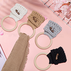 4Pcs 4 Colors Bohemian Cotton Thread Weave Towel Rack&nbsp;AJEW-CN0004-63