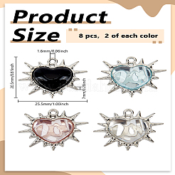 8Pcs 4 Colors Alloy Pendants&nbsp;FIND-LP0005-72P