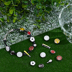 36Pcs 9 Style Alloy Enamel Slide Charms&nbsp;ENAM-PH0002-71