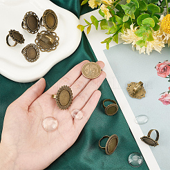 DIY Blank Dome Finger Rings Making Kit&nbsp;DIY-SC0022-20