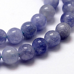 Natural White Jade Imitation Aquamarine Beads Strands&nbsp;X-G-F364-15-6mm