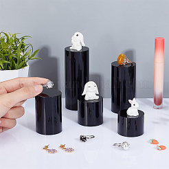 5Pcs 5 Styles Column Opaque Acrylic Jewelry Display Pedestals&nbsp;ODIS-FG0001-63