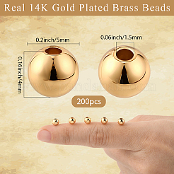 200Pcs Rack Plating Brass Spacer Beads&nbsp;KK-PA0001-03C-G