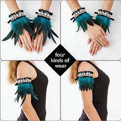 Feather Bracelets Wrist Band&nbsp;BJEW-WH20002-16A