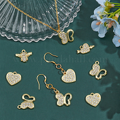 50Pcs 5 Styles Rack Plating Alloy Pendants&nbsp;FIND-CA0007-30
