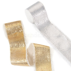 2 Rolls 2 Styles Hot Stamping Velvet Frayed Ribbon&nbsp;OCOR-TA0002-06