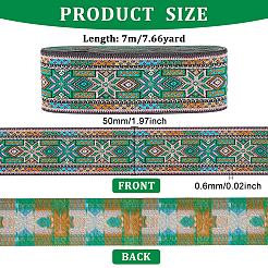Ethnic Style Embroidery Polyester Ribbons&nbsp;OCOR-WH0079-40C
