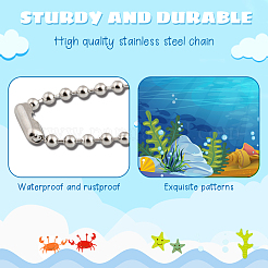 Rectangle Marine Life Theme PVC Hangtag Ornaments&nbsp;HJEW-WR0001-13