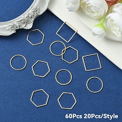 60Pcs 3 Styles Brass Linking Rings&nbsp;KK-YW0002-32