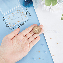 40Pcs Transparent Painless Prevent Allergy Resin Ball Stud Earring Findings&nbsp;KY-BBC0001-01