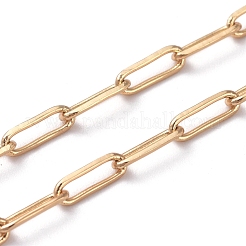 3.28 Feet Soldered Brass Paperclip Chains&nbsp;X-CHC-G005-03G