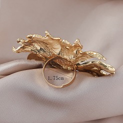 Elegant Alloy Sunflower Ring with Vintage French Irregular Geometric Design&nbsp;ZD8347