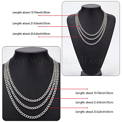 1Pc 304 Stainless Steel Cuban Link Chain Necklaces for Men Women&nbsp;NJEW-BM0001-08D