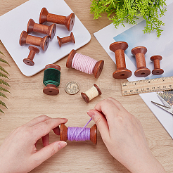 12Pcs 3 Styles Wood Bobbins&nbsp;WOOD-WR0001-20