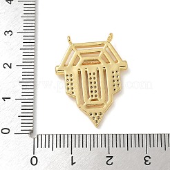 Brass Micro Pave Clear Cubic Zirconia Pendants&nbsp;KK-U046-04G-02