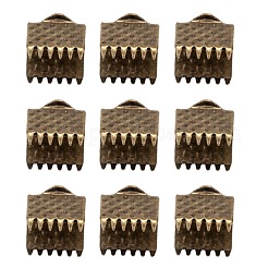 Iron Ribbon Crimp Ends&nbsp;E004Y-6x6mm-M