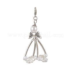 5Pcs ABS Plastic Imitation Pearl Pendant Decorations&nbsp;HJEW-JM03632