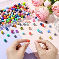 200Pcs Round Food Grade Eco-Friendly Silicone Beads&nbsp;SIL-CJ0001-90