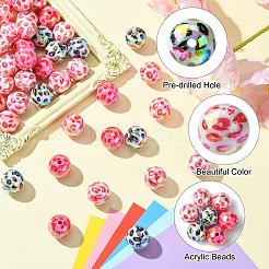 50Pcs UV Plating Opeque Acrylic Beads&nbsp;MACR-CJ0001-99