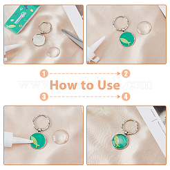 DIY Blank Dome Keychain Making Kit&nbsp;DIY-DC0002-15