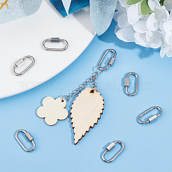 304 Stainless Steel Screw Carabiner Lock Charms&nbsp;STAS-UN0050-89P