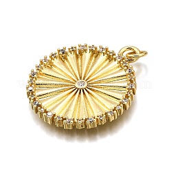 Rack Plating Brass Micro Pave Cubic Zirconia Pendants&nbsp;KK-K401-79G