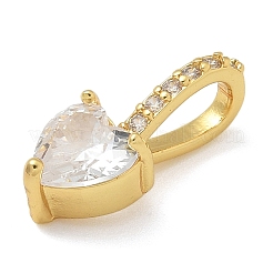 Brass Micro Pave Cubic Zirconia Pendants&nbsp;KK-U050-03G-02
