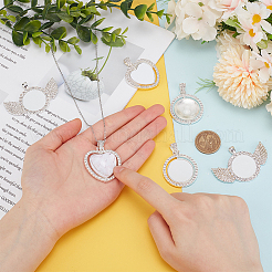 DIY Sublimation Blank Alloy Pendant Necklace Making Kit&nbsp;DIY-PH0022-70