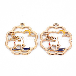 Eco-Friendly Alloy Enamel Pendants&nbsp;LS-ENAM-T011-61-NR
