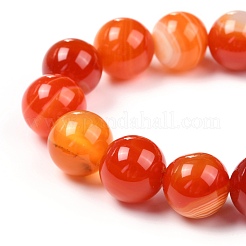 Natural Banded Agate/Striped Agate Beads Strands&nbsp;G-G582-C
