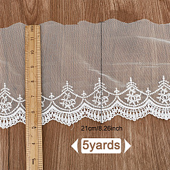 5 Yards Milk Fiber Gauze Embroidery Lace Ribbon Trims Fabric&nbsp;DIY-DR0001-57