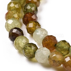 Natural Green Garnet Beads Strands&nbsp;X-G-C009-A25