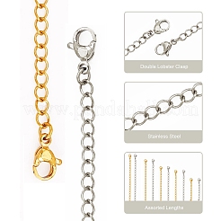 10 Strands 10 Style 304 Stainless Steel Chain Extender&nbsp;STAS-SZ0001-64