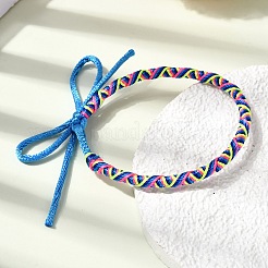 Adjustable Polyester Cord Braided Friendship Bracelets&nbsp;FB-CBA27E8-02B