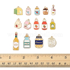 50Pcs 14 Styles Alloy Enamel Pendants&nbsp;ENAM-FS0003-15