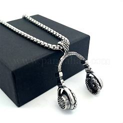 Vintage Hip-Hop 304 Stainless Steel Headset Pendant Necklaces for Men Women&nbsp;NI7157