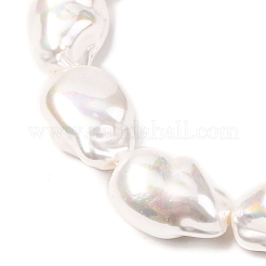 Electroplate Porcelain Imitation Pearl Beads Strands&nbsp;BSHE-Z009-08