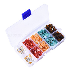 800Pcs 4 Colors Oval Acrylic Linking Rings&nbsp;DIY-YW0002-39