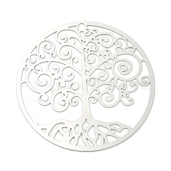 Non-Tarnish 201 Stainless Steel Filigree Pendants&nbsp;STAS-K257-20P
