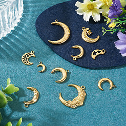 10Pcs 304 Stainless Steel Pendants&nbsp;STAS-TA0006-15