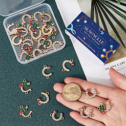36Pcs 3 Styles Alloy Crystal Rhinestone Ladybug Connector Charms&nbsp;FIND-SC0012-65