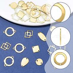 30Pcs 10 Styles Stainless Steel & Brass & Alloy Connector Charms&nbsp;FIND-FS0004-94